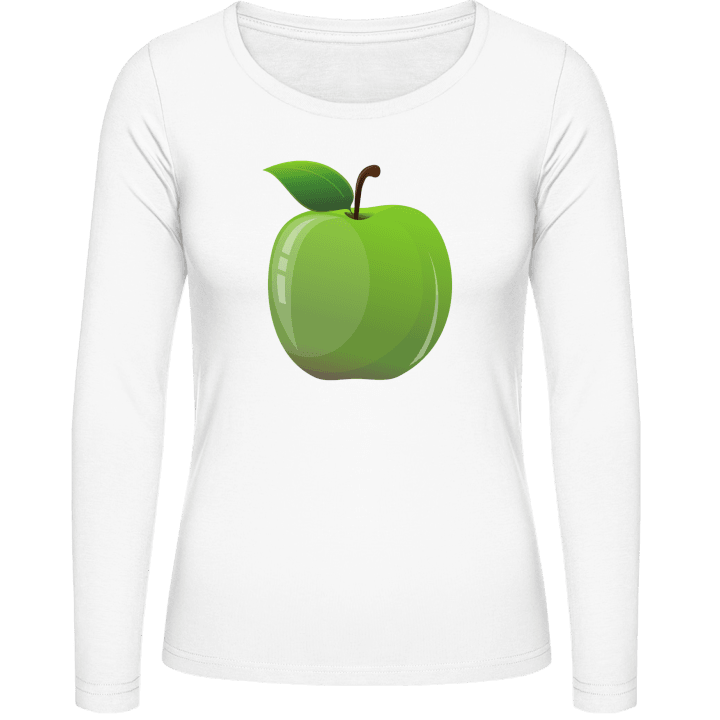 Grüner Apfel Frauen Langarmshirt contain pic