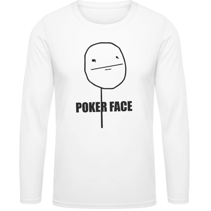 Poker Face Meme Langarmshirt 0 image