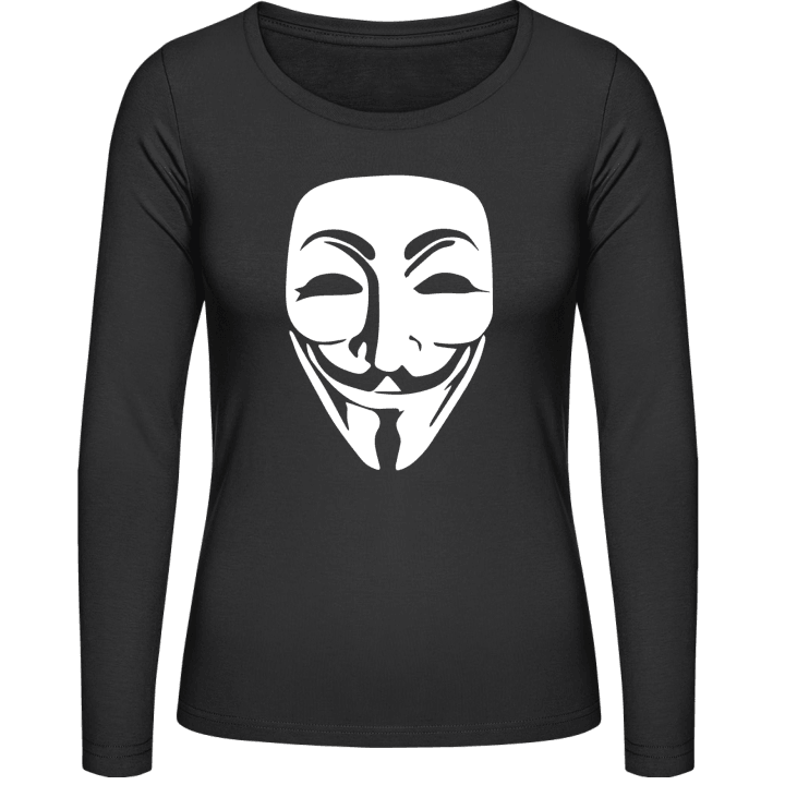 Anonymous Mask Face Langermet skjorte for kvinner contain pic