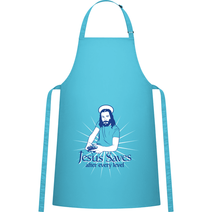 Jesus Saves After Every Level Kitchen Apron 0 image