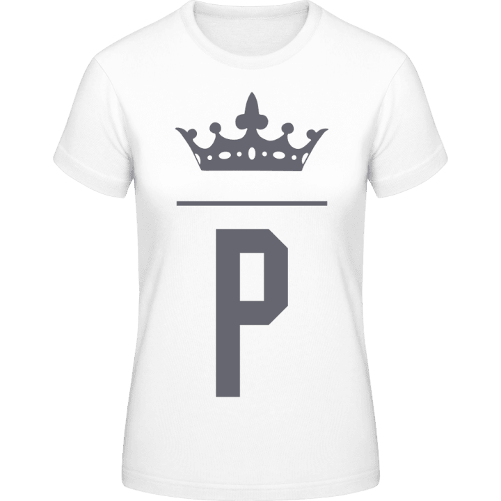 P Initial Name T-shirt för kvinnor 0 image