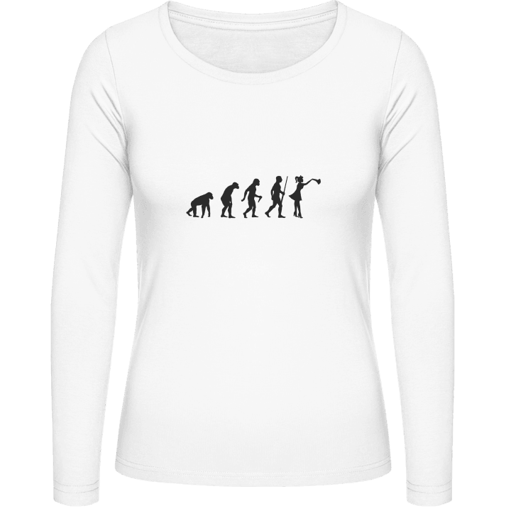 Housewife Evolution Kvinnor långärmad skjorta contain pic