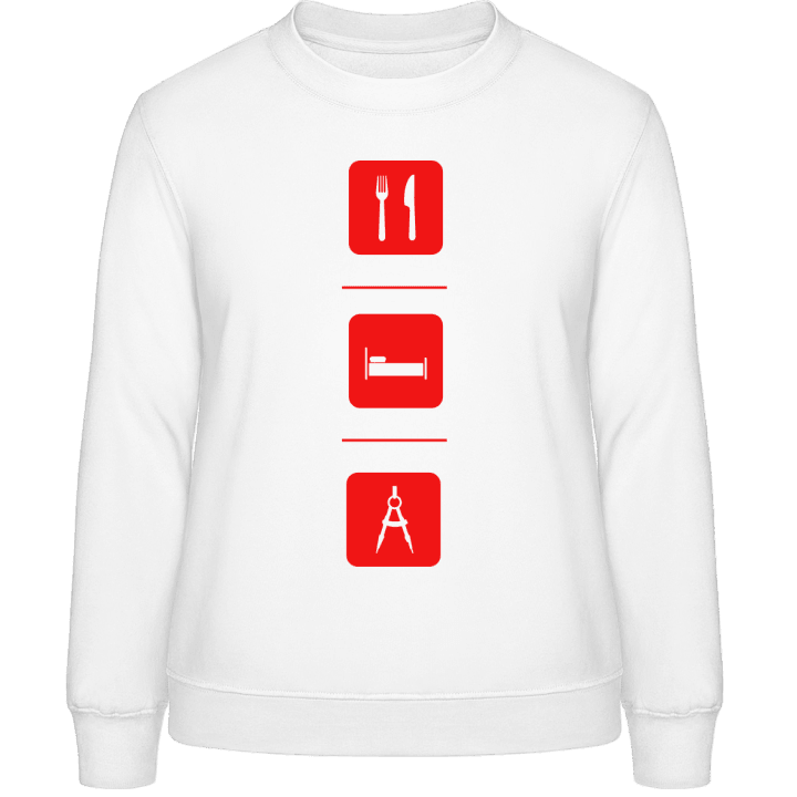 Eat Sleep Architecture Sweatshirt för kvinnor contain pic
