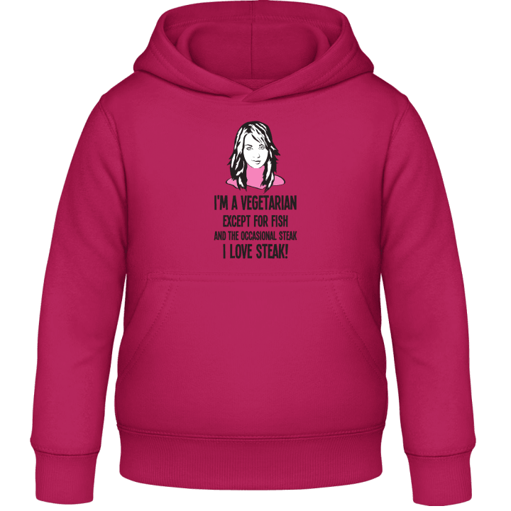 Vegetarian Except For Fish And Steak Barn Hoodie 0 image