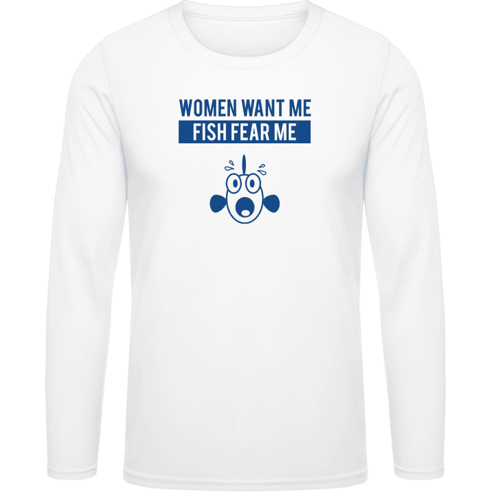 Women Want Me Fish Fear Me T-shirt à manches longues 0 image