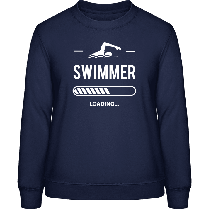 Swimmer Loading Sweatshirt för kvinnor contain pic