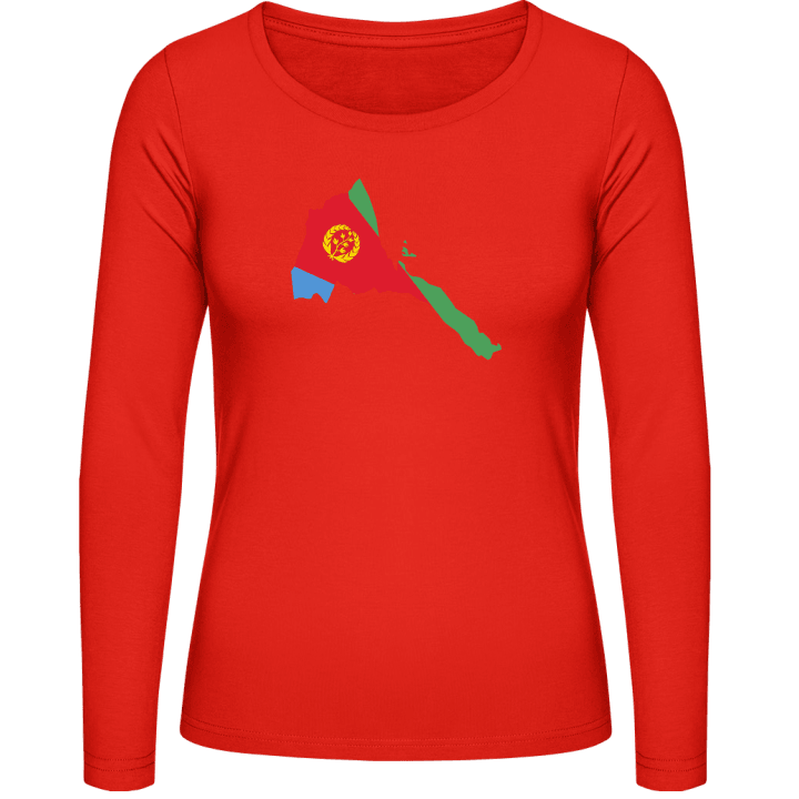 Eritrea Map T-shirt à manches longues pour femmes contain pic