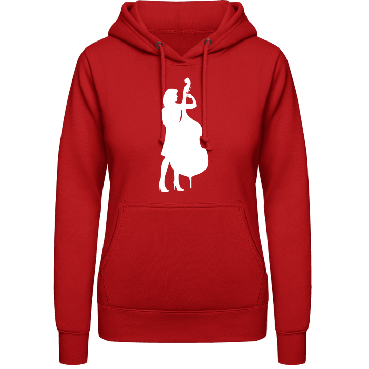 Female Contrabassist Vrouwen Hoodie contain pic