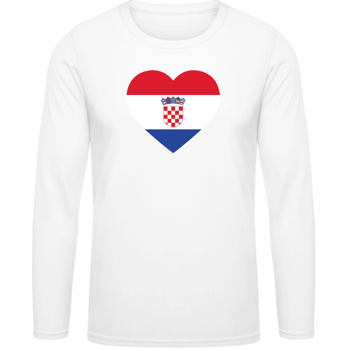 Croatia Heart Shirt met lange mouwen contain pic