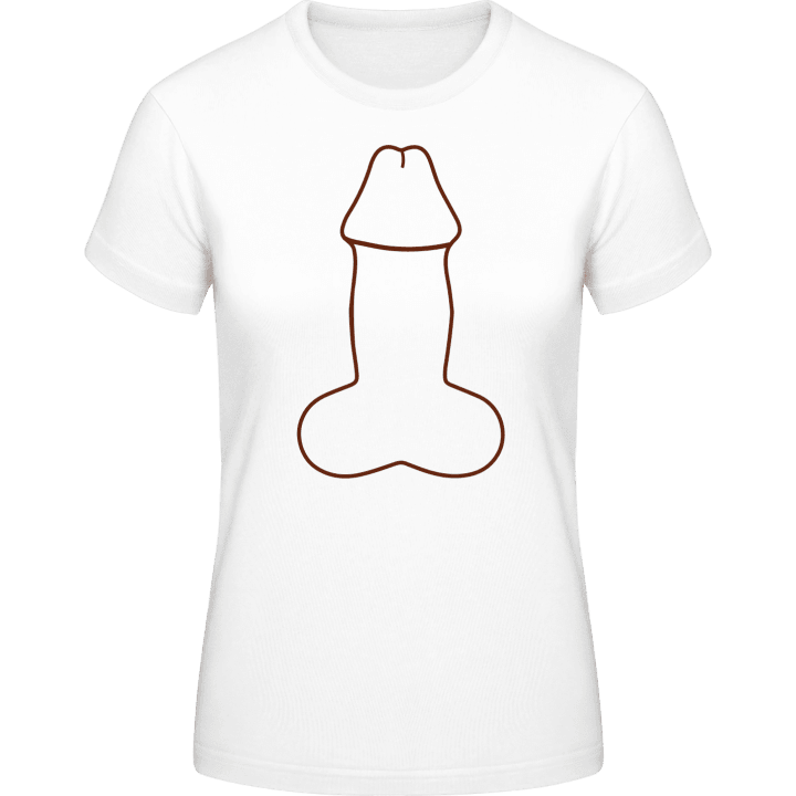 Penis Outline T-shirt för kvinnor contain pic