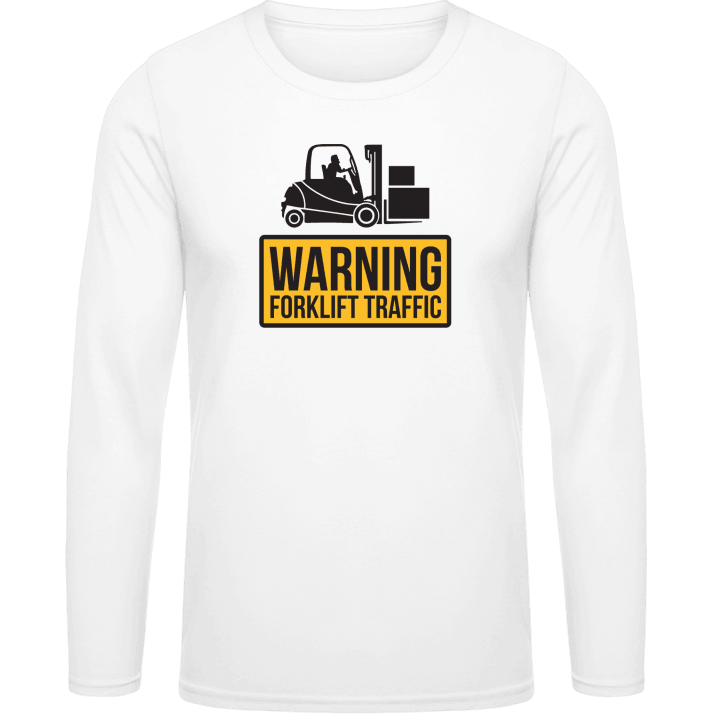 Warning Forklift Traffic Langarmshirt contain pic