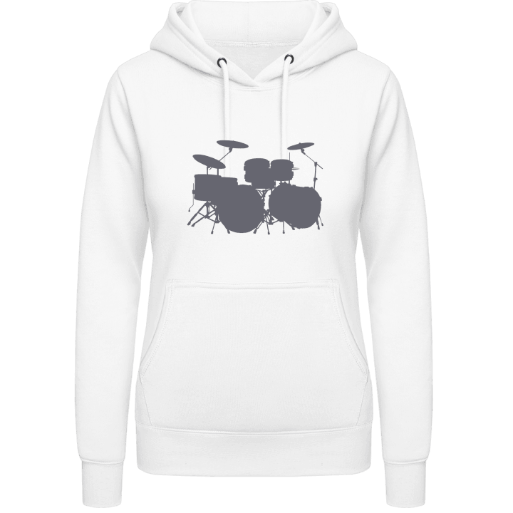 Drums Silhouette Vrouwen Hoodie contain pic