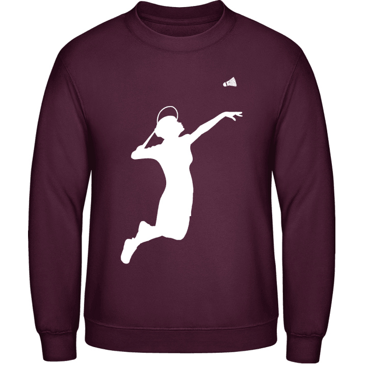 Female Badminton Player Sweatshirt contain pic