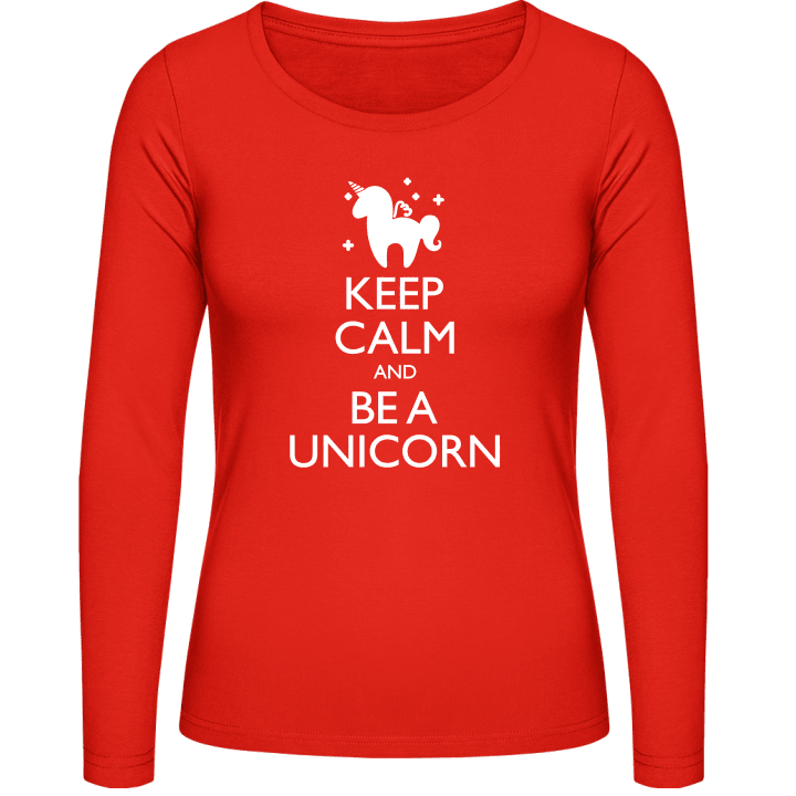 Keep Calm Be A Unicorn Kvinnor långärmad skjorta 0 image