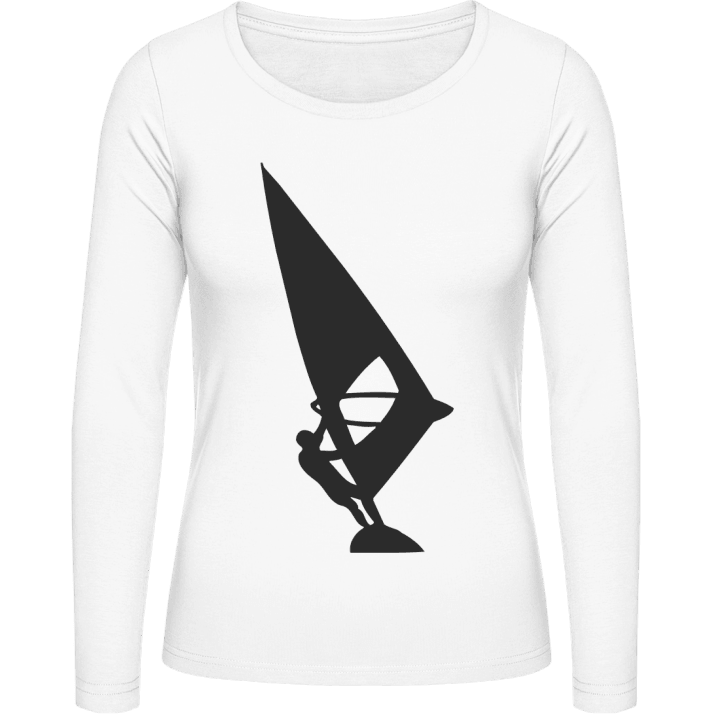 Windsurfer Silhouette Langermet skjorte for kvinner contain pic