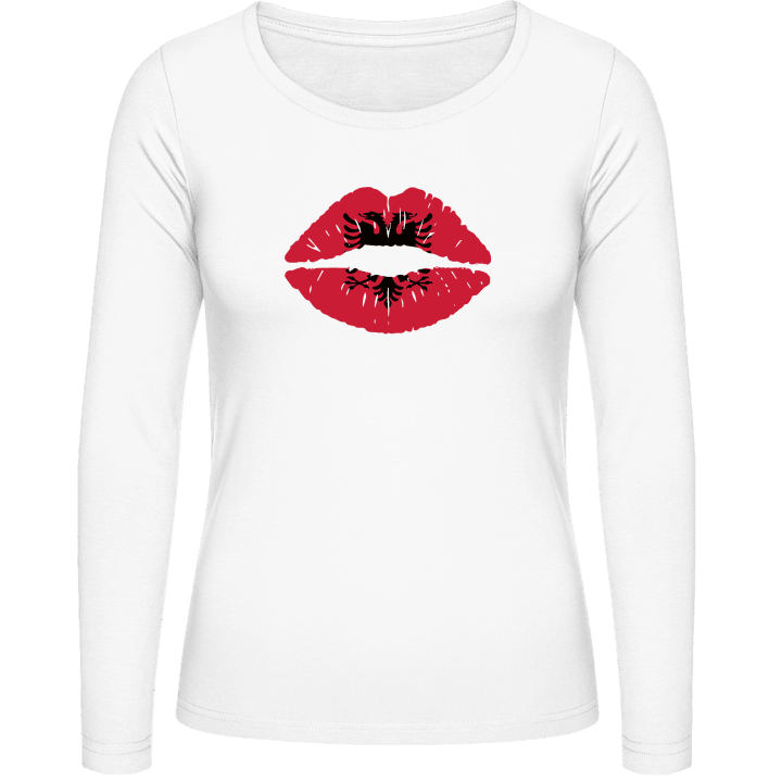 Albanian Kiss Flag T-shirt à manches longues pour femmes contain pic