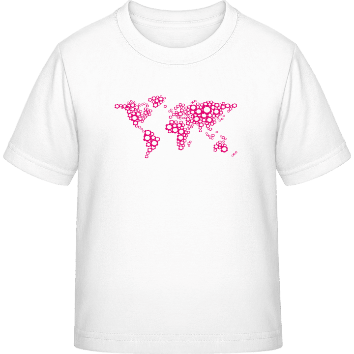 Floral Worldmap T-skjorte for barn contain pic
