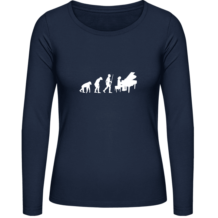 Piano Girl Evolution Vrouwen Lange Mouw Shirt contain pic