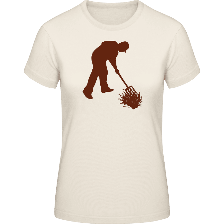 Farmer With Pitchfork T-shirt för kvinnor contain pic