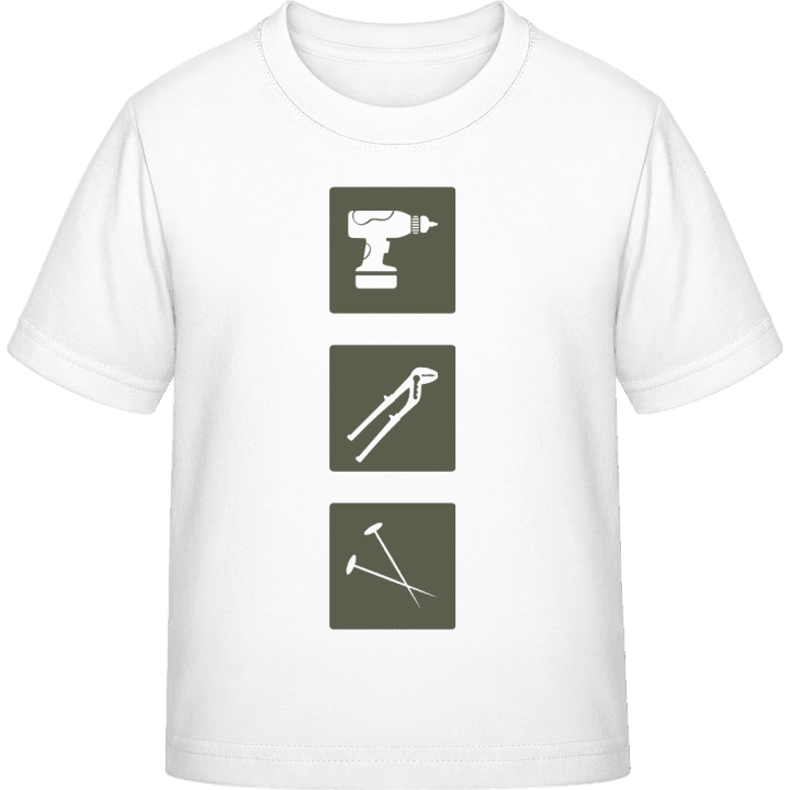 Drill Monkey Wrench Nails Kinder T-Shirt 0 image