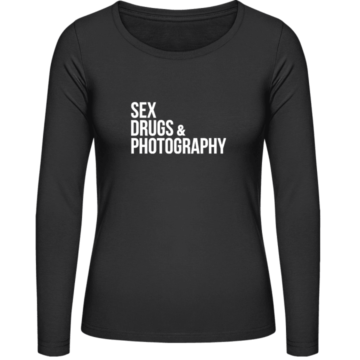Sex Drugs Photography Langermet skjorte for kvinner contain pic