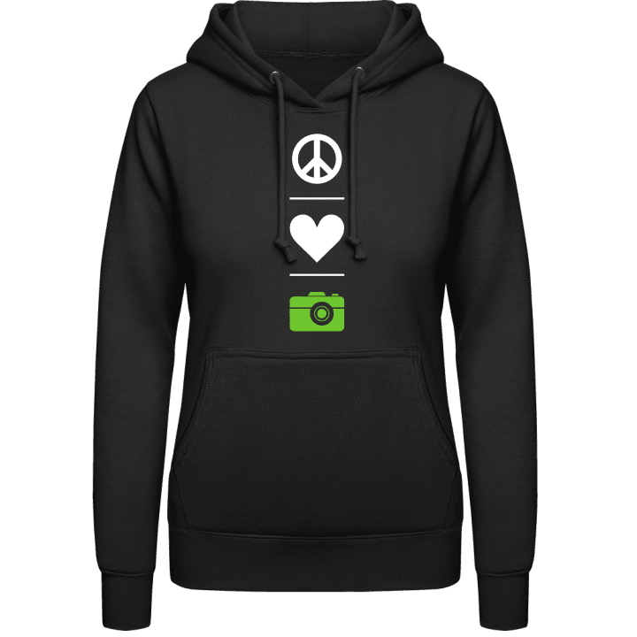 Peace Love Photography Women Hoodie contain pic