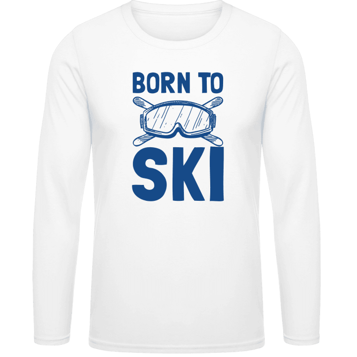 Born To Ski Logo Långärmad skjorta contain pic