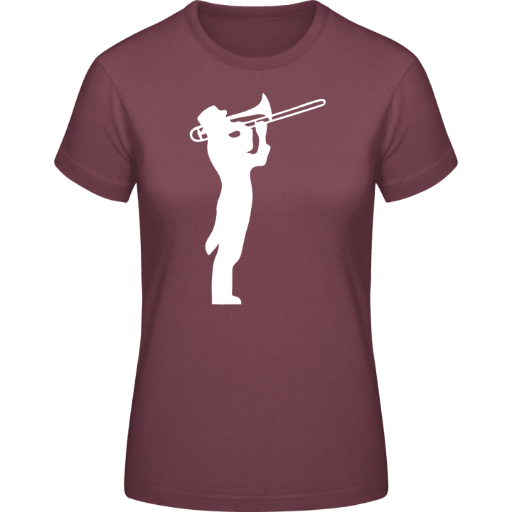 Trombone Player Silhouette Vrouwen T-shirt contain pic