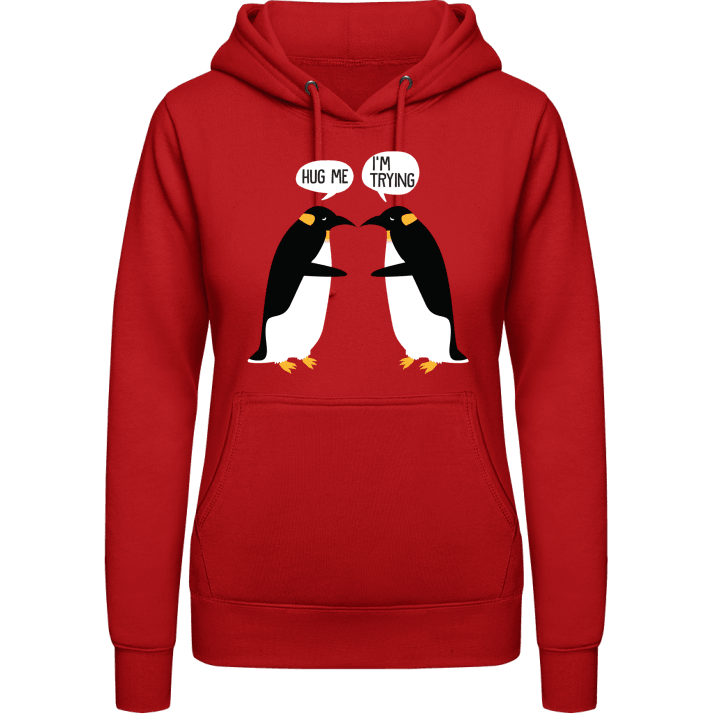 Penguin Hug Problems Hoodie för kvinnor 0 image