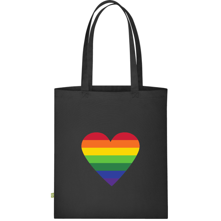 Rainbow Heart Stripes Väska av tyg contain pic