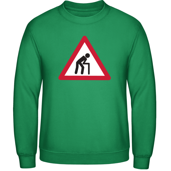 gepensioneerde Warning Sign Sweatshirt contain pic