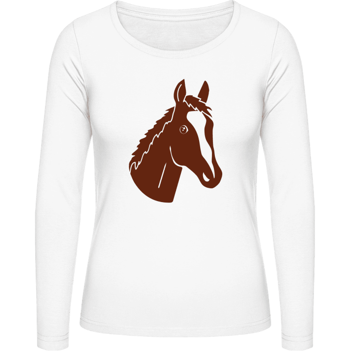 Horse Illustration Langermet skjorte for kvinner 0 image