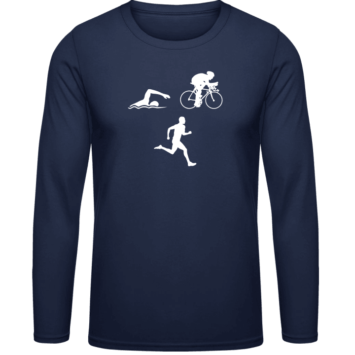 Triathlete Silhouette Langarmshirt contain pic