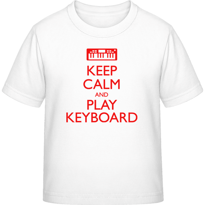 Keep Calm And Play Keyboard T-skjorte for barn contain pic
