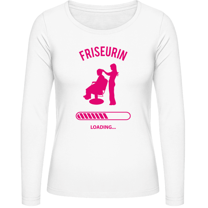 Friseurin Loading Frauen Langarmshirt contain pic