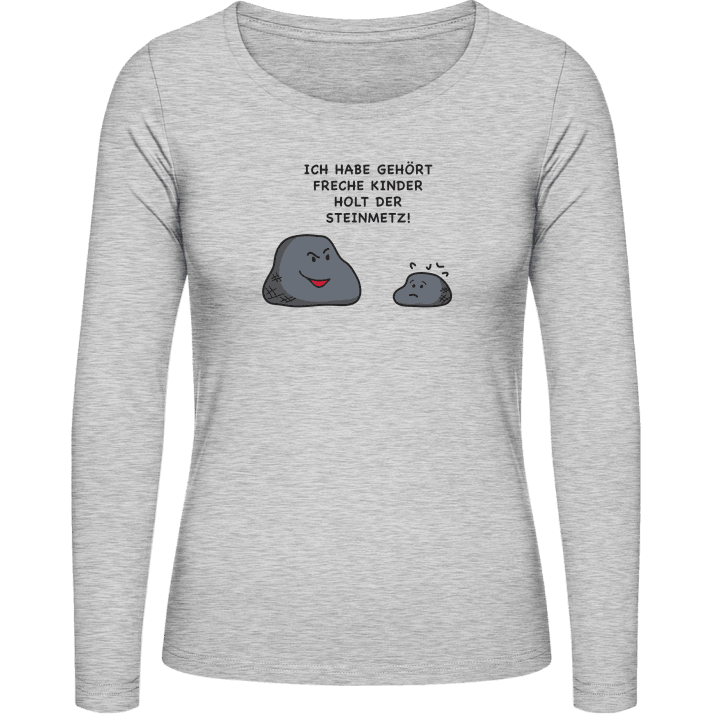 Freche Kinder holt der Steinmetz T-shirt à manches longues pour femmes contain pic