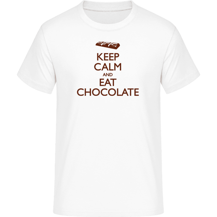 Keep calm and eat Chocolate Maglietta contain pic