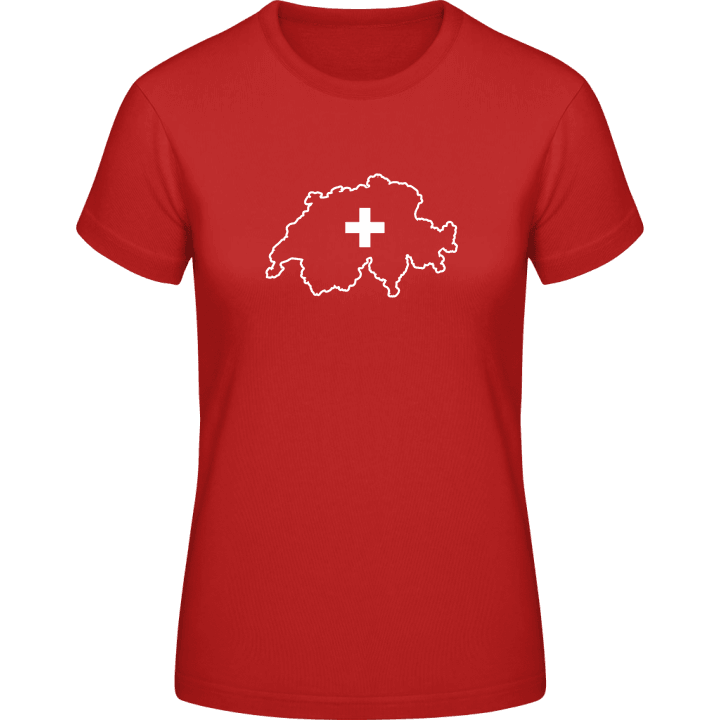 Switzerland Swiss Map Frauen T-Shirt contain pic