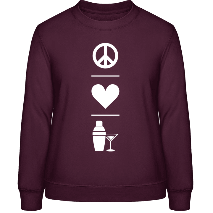 Peace Love Cocktail Mixing Women Sweatshirt contain pic