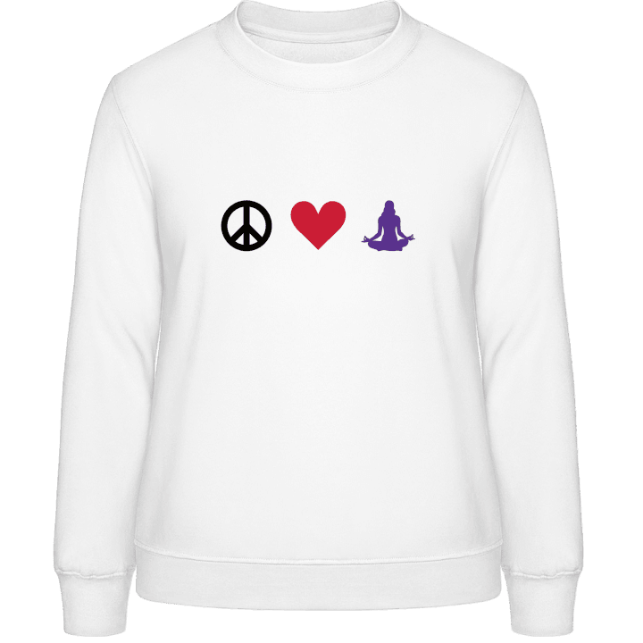Peace Love And Meditation Sweatshirt för kvinnor contain pic