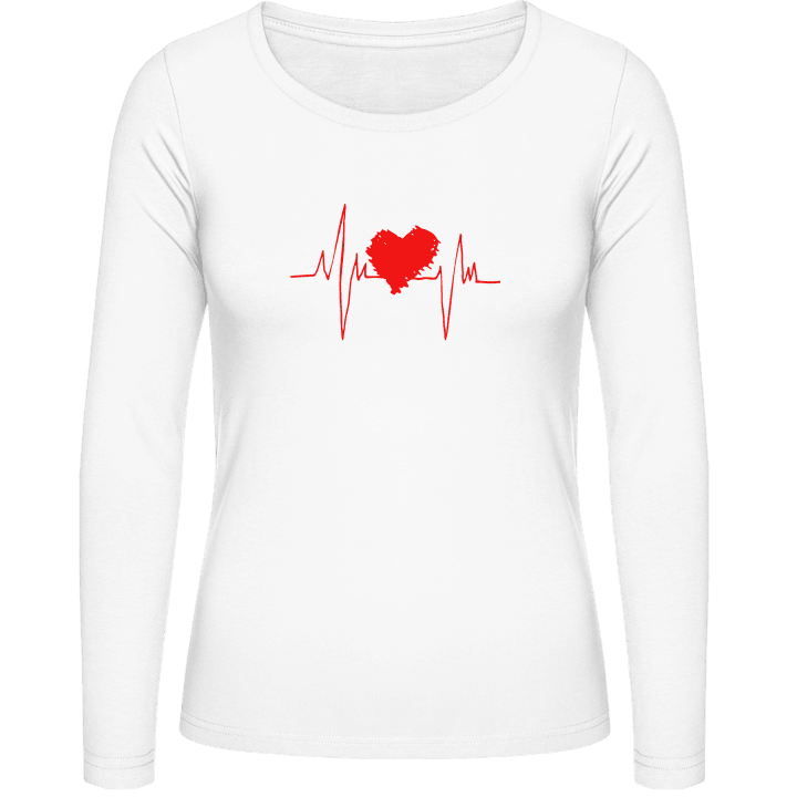 Heartbeat Logo Kvinnor långärmad skjorta contain pic