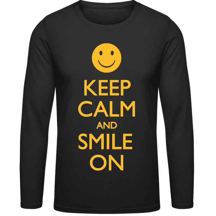 Keep Calm and Smile On Langarmshirt contain pic
