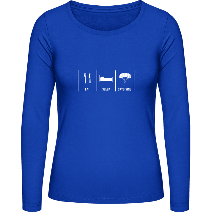 Eat Sleep Skydiving Vrouwen Lange Mouw Shirt contain pic