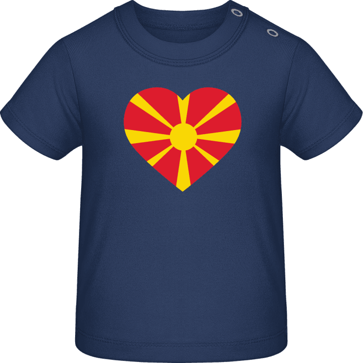 Mazedonien Herz Flagge Baby T-Shirt contain pic