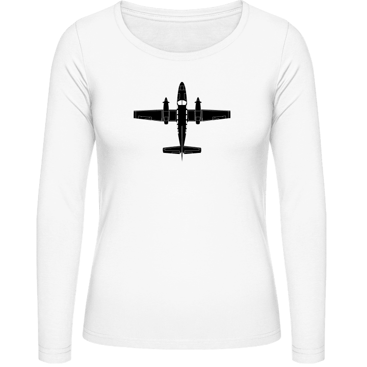 Aircraft Jet Langermet skjorte for kvinner contain pic