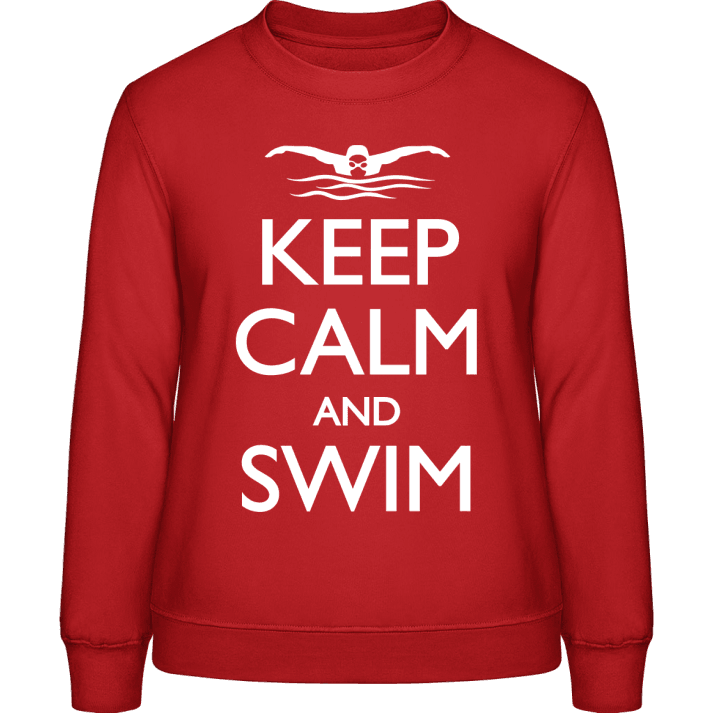 Keep Calm And Swim Frauen Sweatshirt contain pic