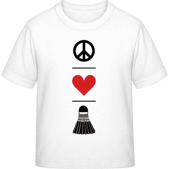 Peace Love Badminton T-skjorte for barn contain pic