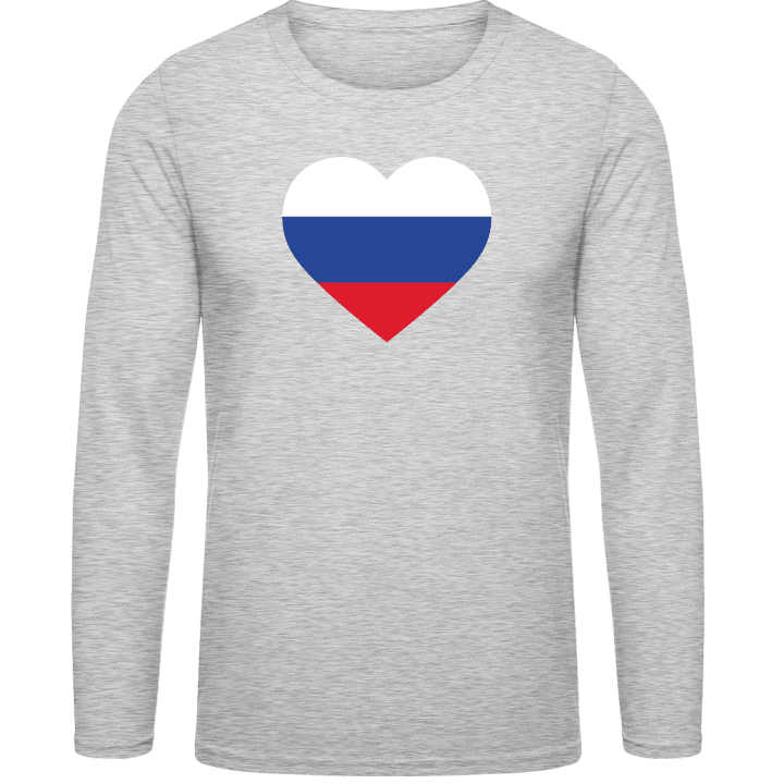 Russia Heart Flag Langarmshirt contain pic