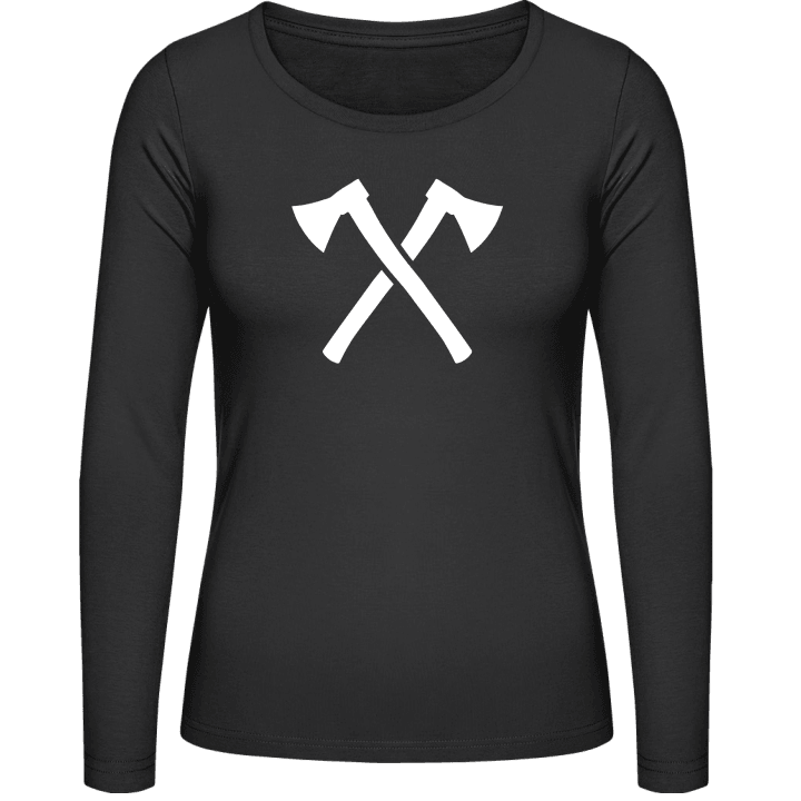 Crossed Axes T-shirt à manches longues pour femmes contain pic