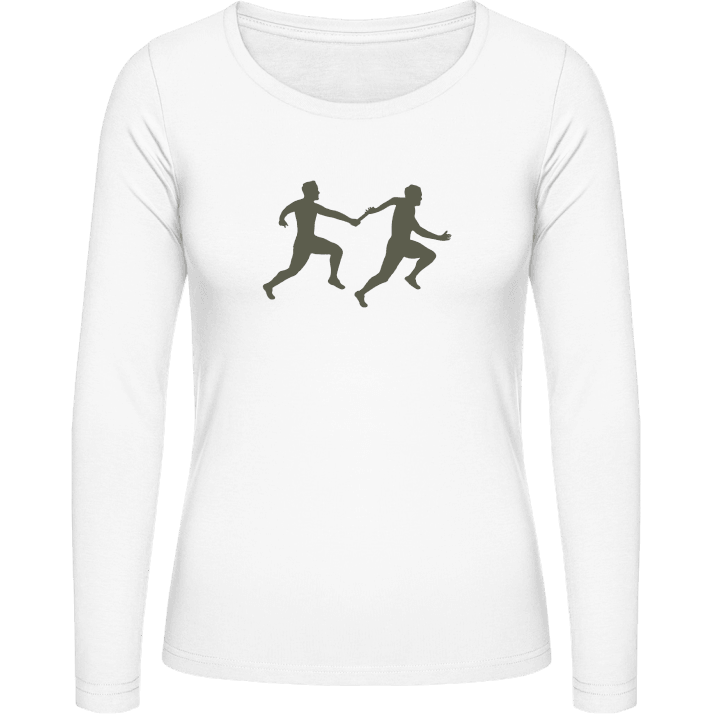 Running Men Camisa de manga larga para mujer contain pic